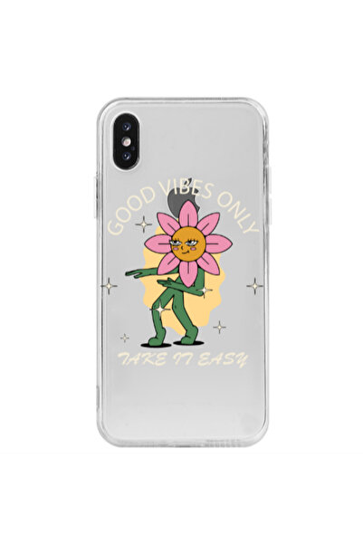 Other Apple iPhone Xs Max Good Vibes Only Transparent Silicone TPU Θήκη