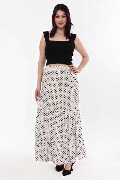 BNZ TEKSTİL Viscose Fabric Lining with Polka Dot Pattern, Large Size (Size Ra...