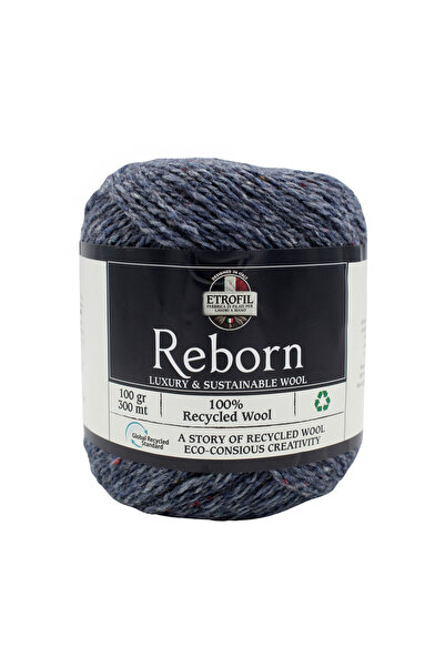 Etrofil Reborn Knitting Yarn Dark Gray 100% Recycled Wool 100g 300m (75393)