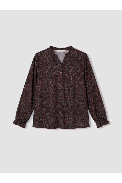 LC Waikiki Nevavm Farkıyla Kaşık Collar Patterned Blouse