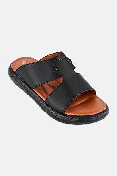 English Laundry Men Slip On Arabic Sandals, Black