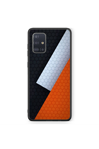 Other Samsung A71 Coated hexagon Black Glossy Θήκη