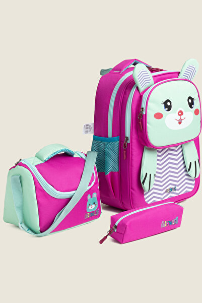 MİECZ BAGS Sevimli Hayvan Karakterli Anaokulu & İlkokul Kız Erkek Çocuk Besle...