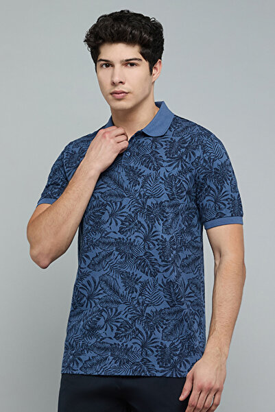 R&B Printed Polo T-Shirt with Short Sleeves