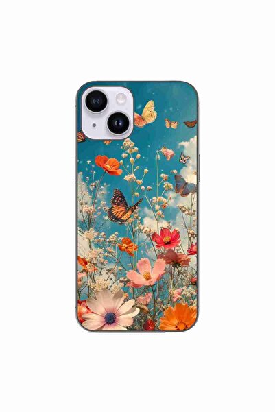 OEM Case compatible with Apple iPhone 14 Silicone Gel Tpu Pattern Flowers and...