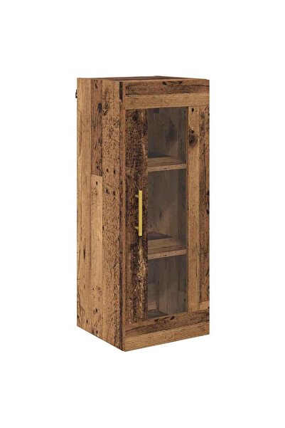 vidaxl Dulap montat pe perete Lemn Vechi 34,5 x 34 x 90 cm