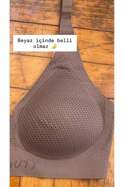 nixci intimates Laser Cut Honeycomb Texture Breathable Non-Marking Wire-Free Removable Pad Bra