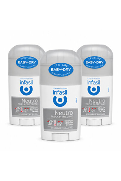 İnfasil Set 3 x Deodorant stick Neutro Tripla Protezione, 40 ml, alcohol-free...