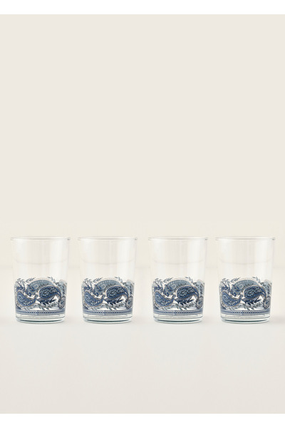 Bella Maison Paisley 4-Pack Soft Drink Glass Blue (510 Cc)