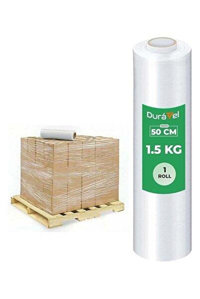 Duravel Clear Stretch Film Wrap, 50cm Width, Heavy Duty, Transparent wrapping...