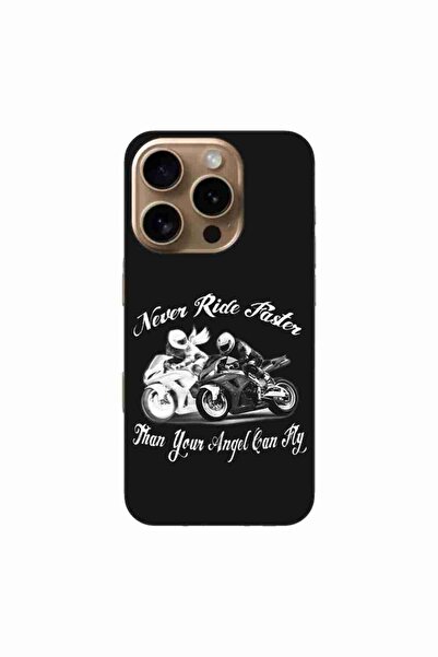 OEM Husa compatibila cu Apple iPhone 16 Pro Silicon Gel Tpu Model Never Ride ...
