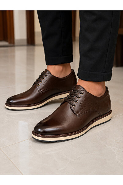 mothers dream Men's Premium Black Leather Dress Casual Shoes
