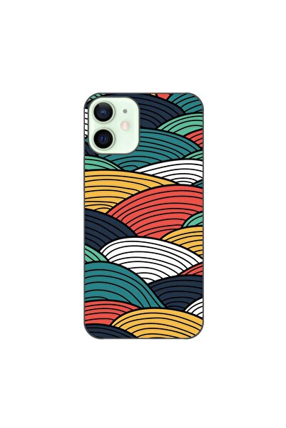OEM Husa compatibila cu Apple iPhone 12 Mini Silicon Gel Tpu Model Abstract S...