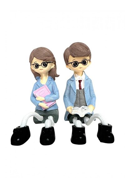 OEM Figurine Din Rasina Cu Picioare Siret Elevi 2/Set