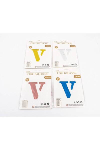 OEM Balon Folie Litera ,,V" 40cm Roz