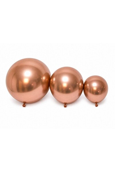OEM Balloons Top Bottom Set Chrome PINK GOLD 5"-100/ Top Bottom Set