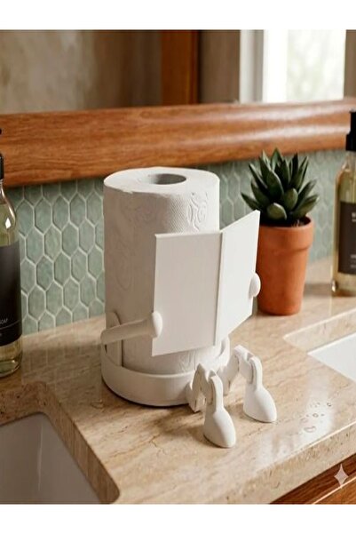 Oturan Adam Tuvalet Kağıdı Standı – Eğlenceli ve Dekoratif Banyo Organizeri