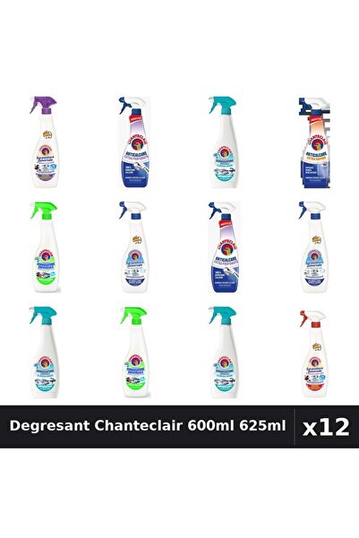 Chanteclair Set 12 Degresant Universal 600ml 625ml - 7 Arome Asortate Curatenie