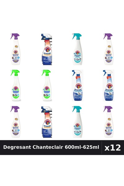 Chanteclair Set 12 Degresant Universal 600ml-625ml - Lavanda, Lămaie, Mosc Alb