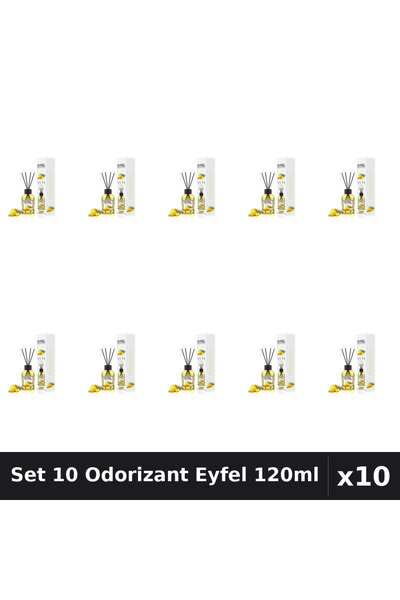 Eyfel Set 10 Odorizante Camera Betisoare, Ananas, 120 ml
