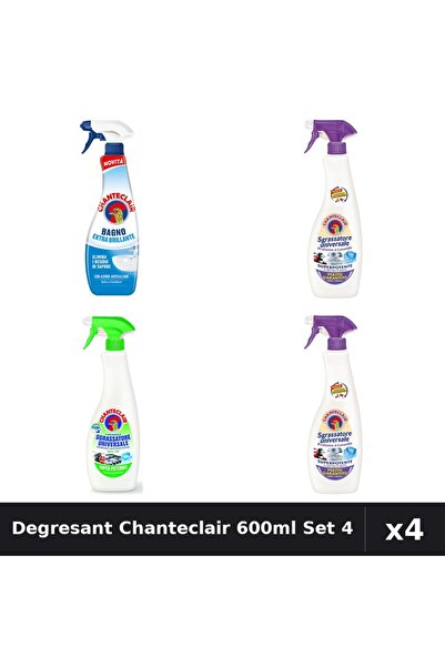 Chanteclair Set 4 Degresant Universal 600ml - Lavanda, Lămâie, Mosc Alb, Anti...