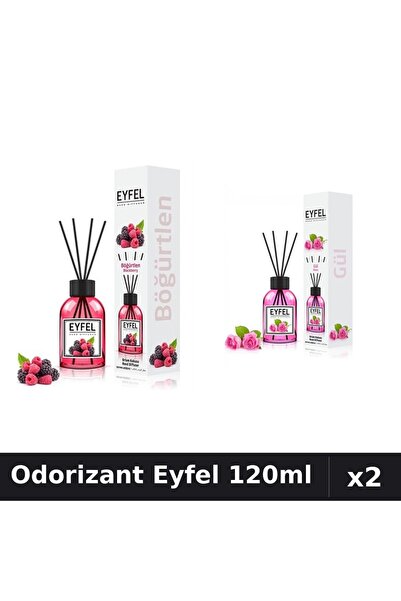 Eyfel Set 2 Odorizante Camera Betisoare - Fructe de Pădure, Trandafir - 120ml
