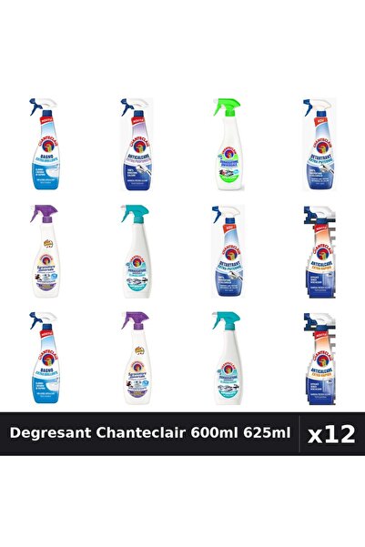 Chanteclair Set 12 Degresant Universal 600ml 625ml - 8 Arome, Anticalcar, Det...