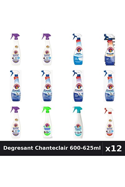 Chanteclair Set 12 Degresant Universal 600-625ml - 9 Arome, Anticalcar, Detar...
