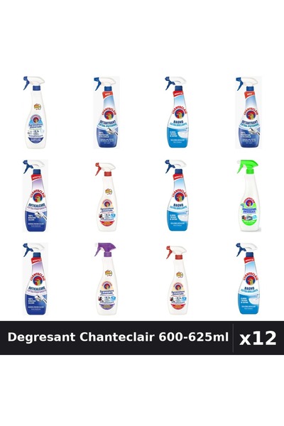 Chanteclair Set 12 Degresant Universal 600-625ml - 7 Arome Asortate, Bicarbon...