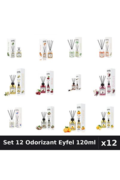 Eyfel Set 12 Odorizante Camera Betisoare, Acacia, Bouquet, Cirese, Iasomie, L...