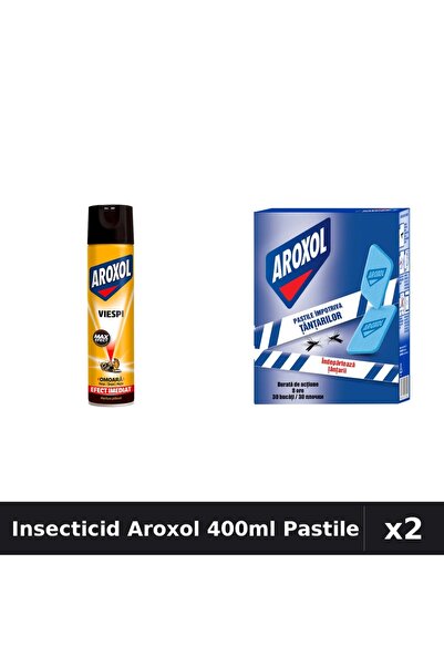 Aroxol Set 2 Insecticid - Spray 400ml + Pastile 30buc - Anti Gandaci Tantari