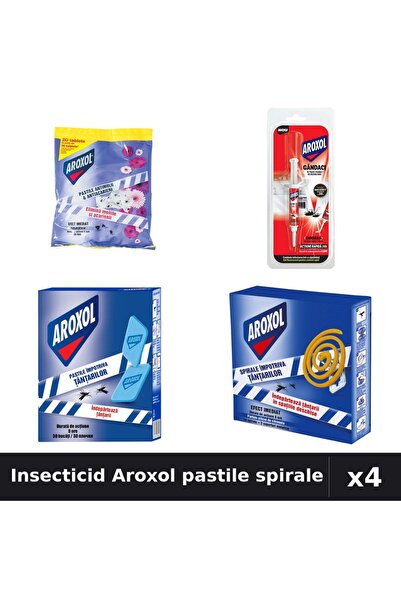 Aroxol Set 4 Insecticid Pastile Spirale Anti-Insecte - 10, 20, 30 buc, 5g - P...
