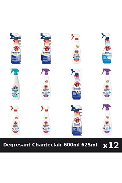 Chanteclair Set 12 Degresant Universal 600ml-625ml - 7 Arome, Anticalcar, Lav...
