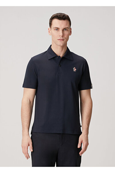 MONCLER GRENOBLE Lacivert Polo Yaka T-shirt