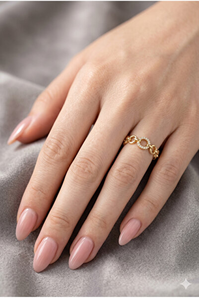 PABALAS Stainless Steel Gold Zircon Stone Adjustable Women's Ring Non-Tarnish...