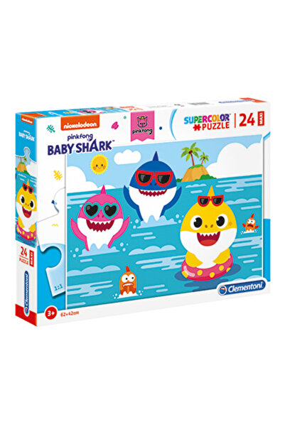 CLEMENTONI Παιδικό Παζλ Maxi Super Color Baby Shark 24 τμχ