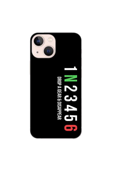 OEM Калъф, съвместим с Apple iPhone 13 Mini, силиконов гел TPU, с шарка на зъ...