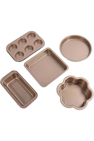 Arabest 6-Piece Baking Moulding Set,Carbon Steel Non-Stick,Loose Bottom,Durab...