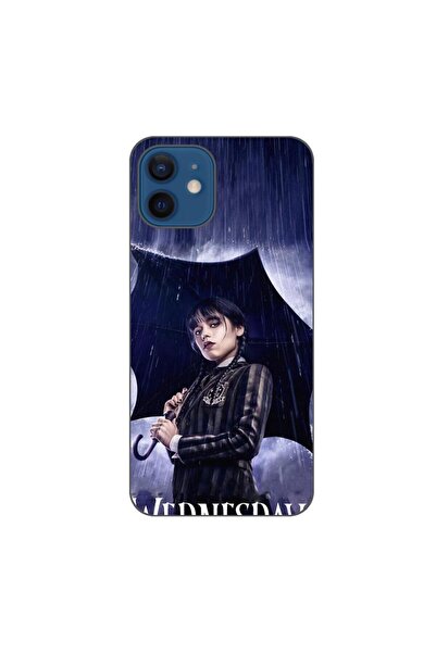 OEM Husa compatibila cu Apple iPhone 12 Silicon Gel Tpu Model Wednesday Umbrella