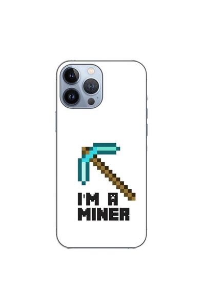 OEM Husa compatibila cu Apple iPhone 13 Pro Max Silicon Gel Tpu Model Minecra...