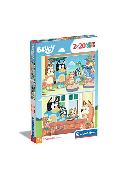 CLEMENTONI Παιδικό Παζλ Super Color Bluey 2x20 τμχ