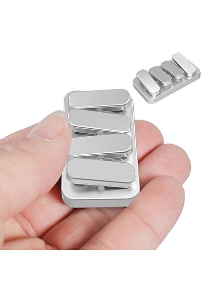 Arabest Metal Fidget Slider,Magnetic,EDC Clicker,Matte Silver,for Grown-ups,S...