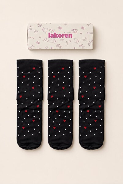 Lakoren 3-Piece Baby Girl & Child 40 Den Hearted Polka Dot Pantyhose