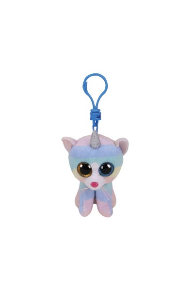 TY Beanie Boos Heather Χνουδωτό Μπρελόκ Γατούλα Μονόκερος Πολύχρωμο 8.5εκ