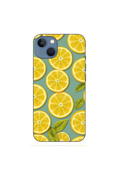 OEM Husa compatibila cu Apple iPhone 13 Silicon Gel Tpu Model Summer Lemon Sl...