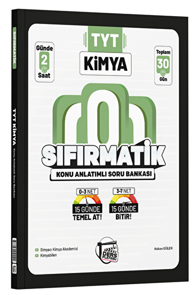 Ders Platosu Sıfırmatik Konu Anlatımlı Soru Bankası 30 Günde TYT Kimya Kamp K...