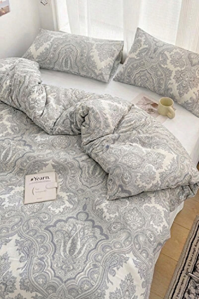 LaLiva Zerafet Double -Cotton Duvet Cover Set-1 Duvet Cover-2 Pillowcases-(No...