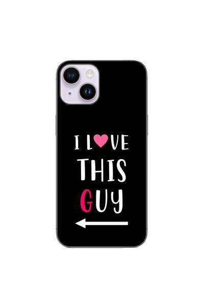 OEM Husa compatibila cu Apple iPhone 14 Silicon Gel Tpu Model Cupluri I love ...