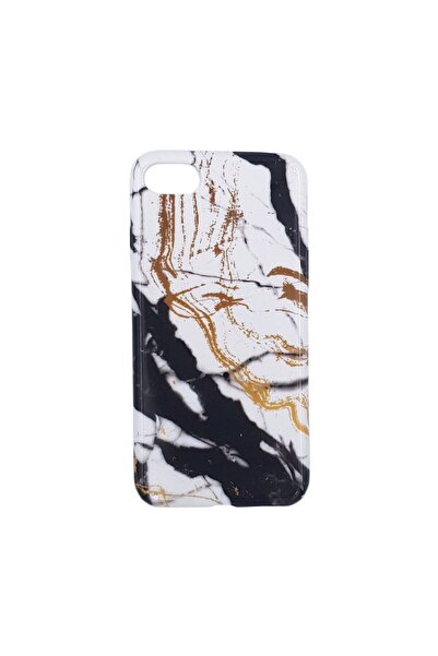 OEM Θήκη Marble Silicon Apple iPhone 6/6s Black / White