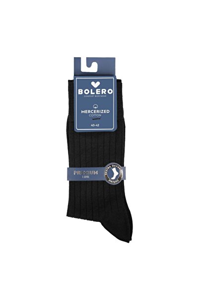 Bolero Erkek Premium Dikişsiz Merserize Çorap Siyah